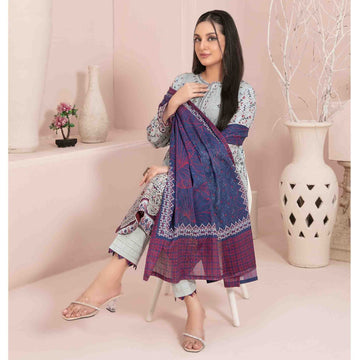 SEVILVOL 1 Un-Stitched Embroidered Digital Printed Lawn by Tawakkal