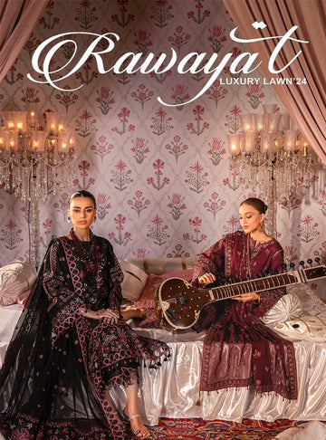 Rawayat By Alizeh | 3 Pcs Un-Stitched Luxury Lawn 2024