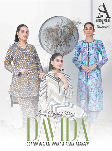 Davida by Tawakkal | 2 Piece Un-Stitched Collection