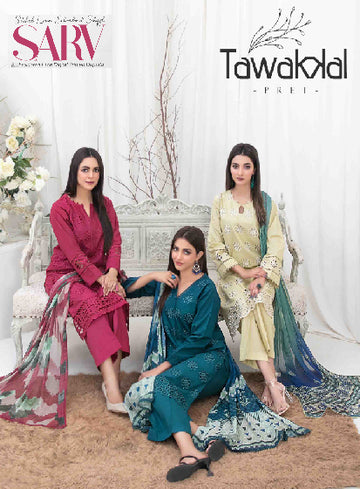 SARV By Tawakkal Fabrics | 3 Piece Stitched Collection