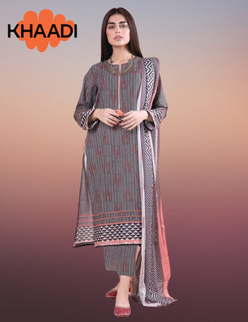 Khaadi Unstitched 3 Piece Printed Lawn