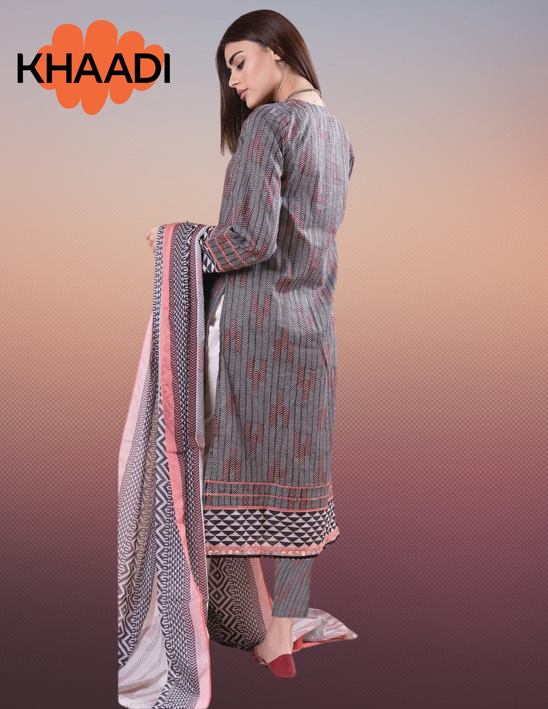 Khaadi Unstitched 3 Piece Printed Lawn