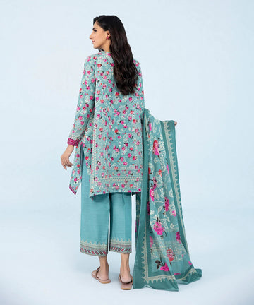 3 Piece - Embroidered Khaddar Suit