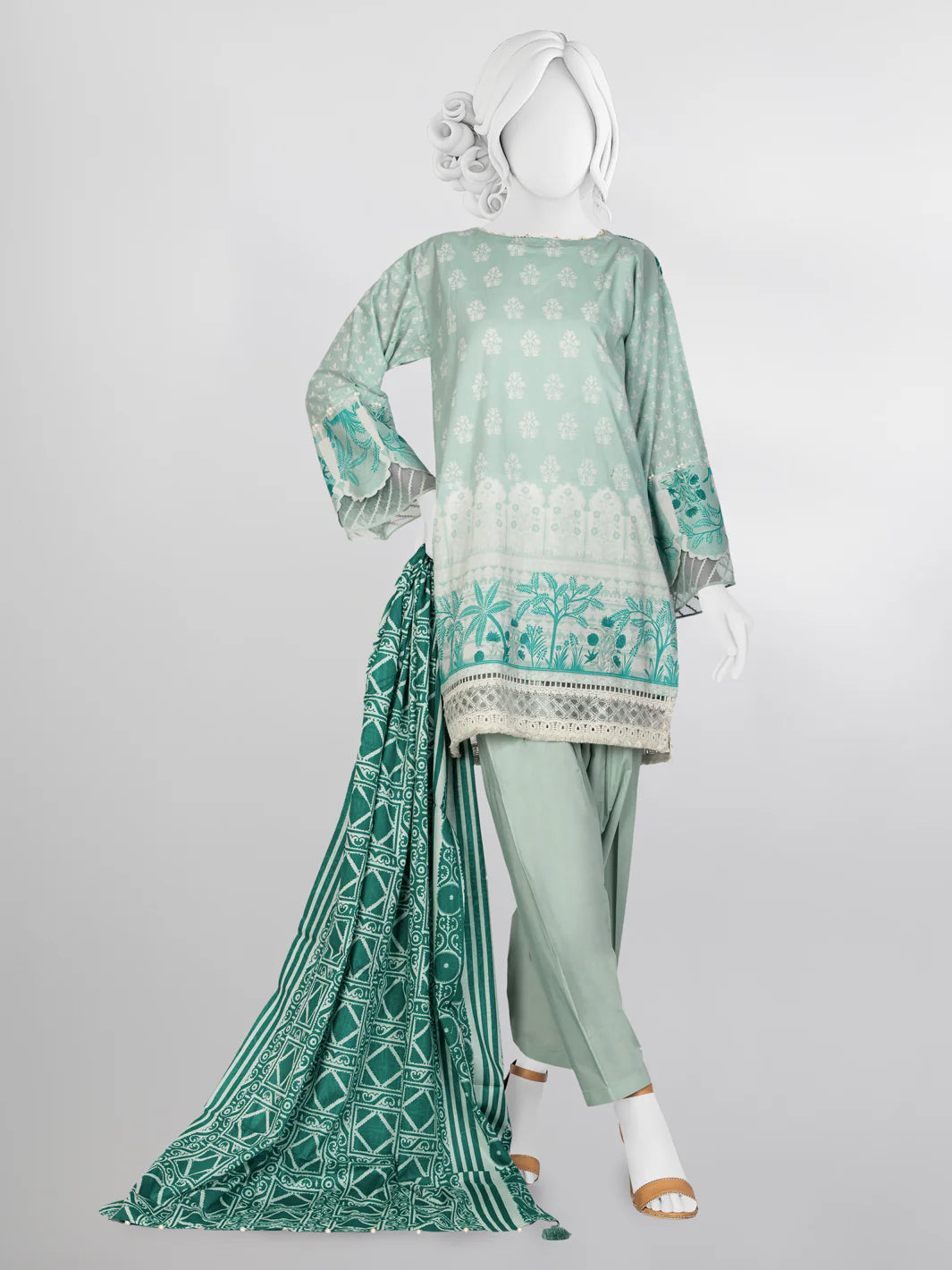 3 Piece Unstitched Lawn | PLU-24-1004