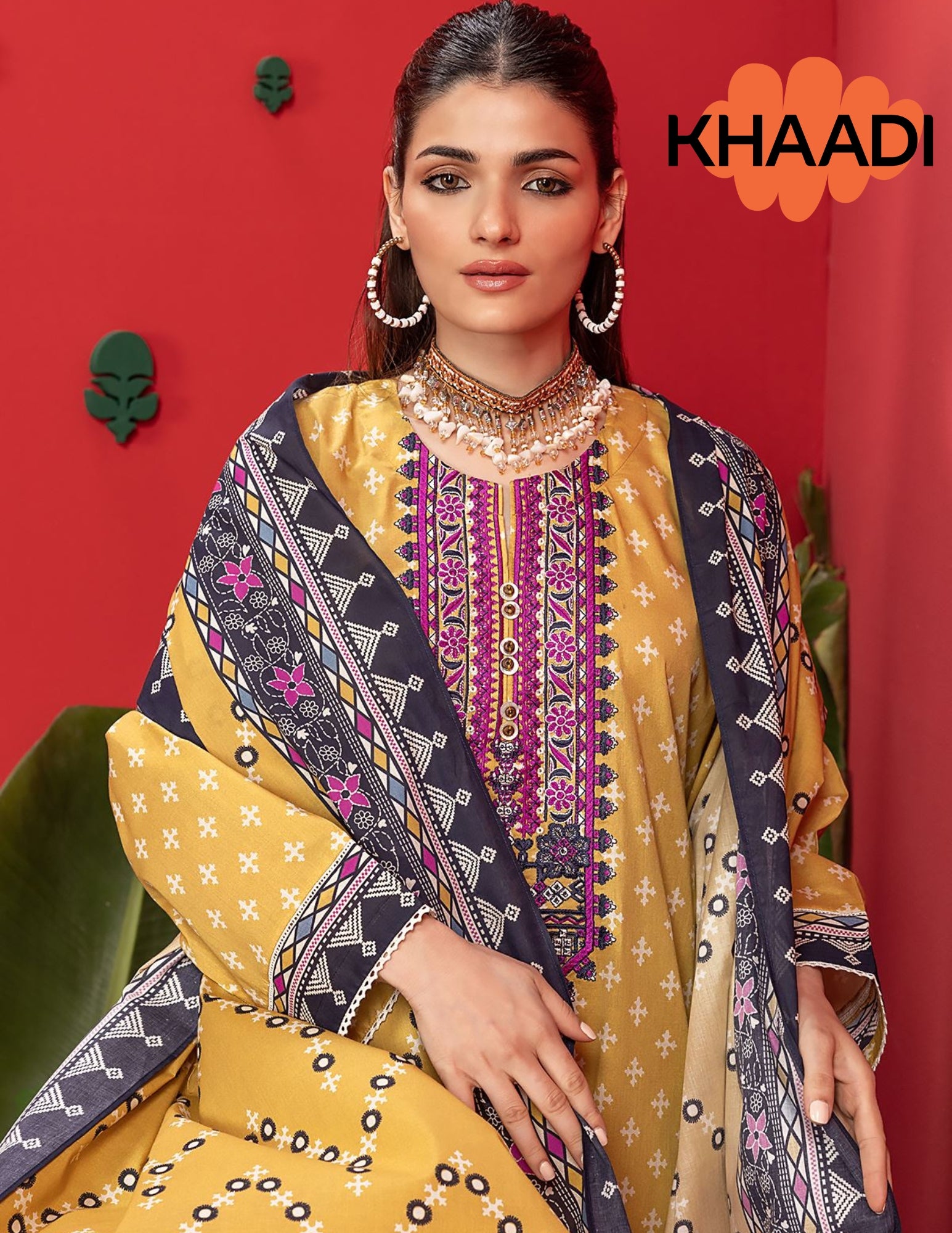 Khaadi Unstitched 3 Piece Printed Lawn