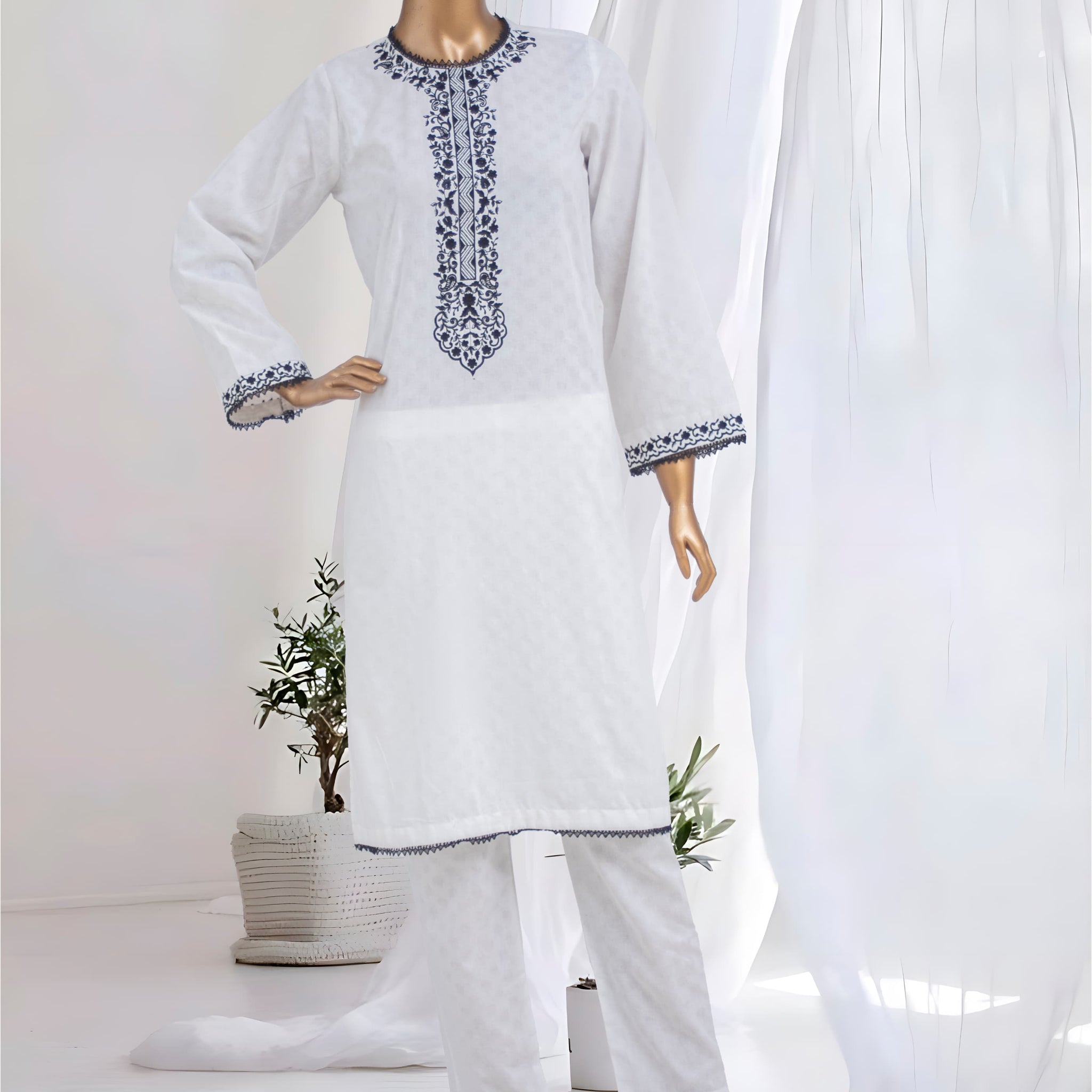 2Pcs Embroidered by Khaadi 01