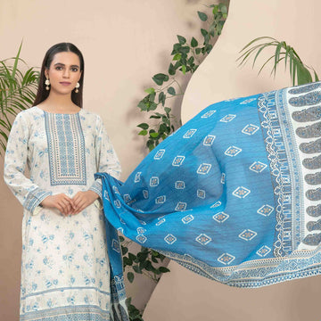 Tiyani Vol 02 | 3 Pcs Unstitched Printed Lawn By Tawakkal |D-3596