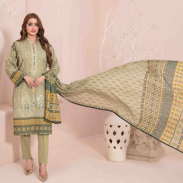 3 Piece Un-Stitched  Embroidered Digital lawn By Tawakkal Fabrics | D-2893