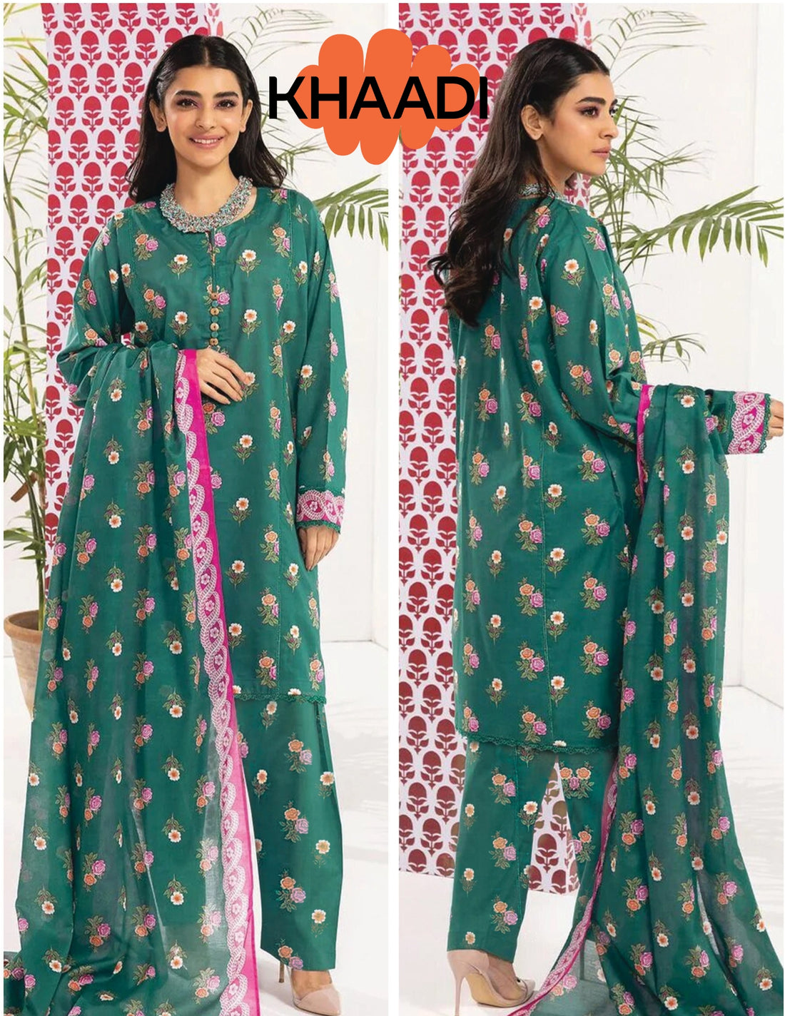 Khaadi Unstitched 3 Piece Printed Lawn