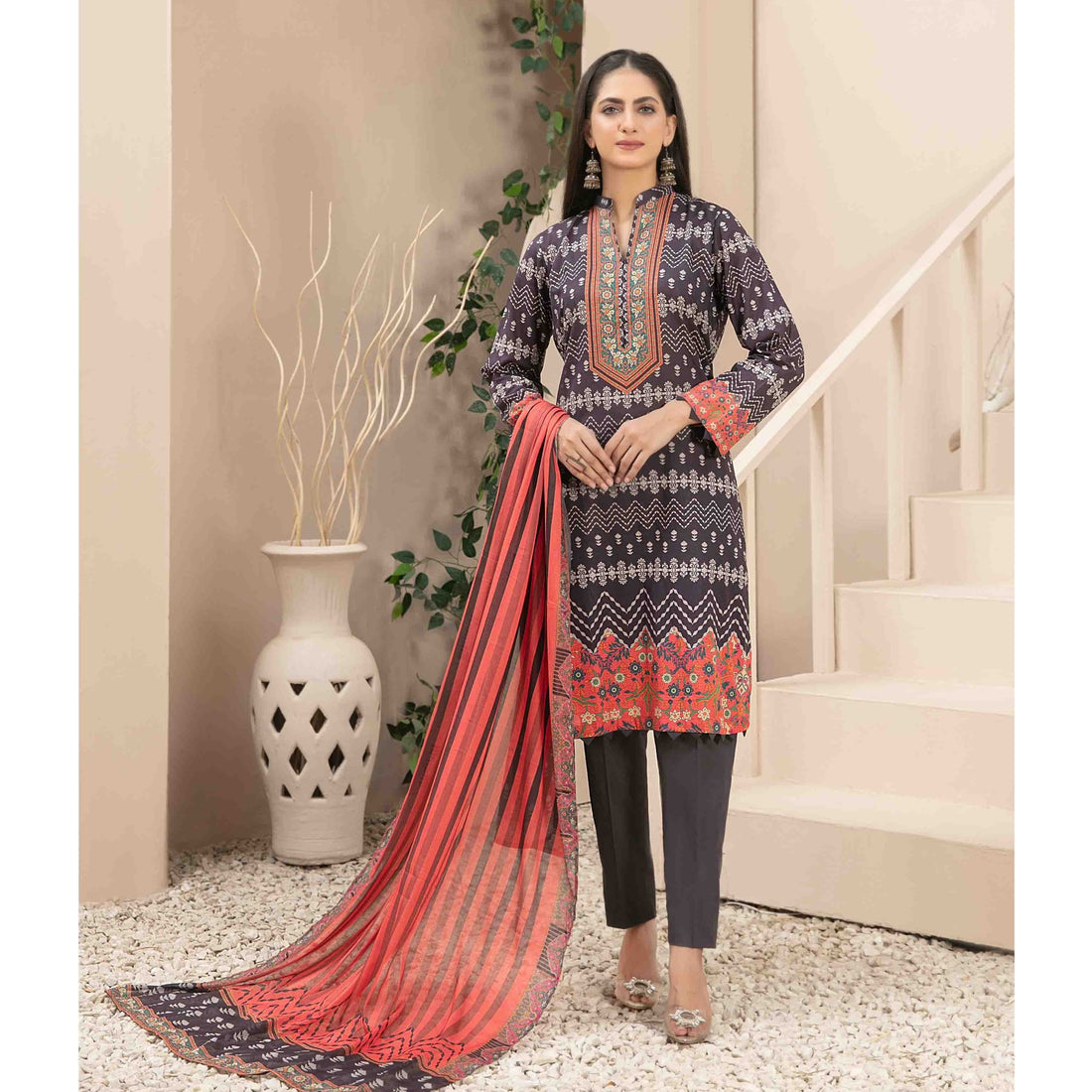 Tiyani Vol 02 | 3 Pcs Unstitched Printed Lawn By Tawakkal |D-3602