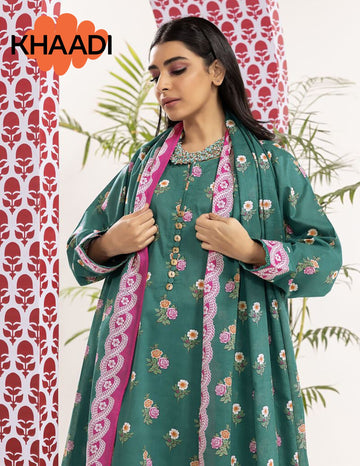 Khaadi Unstitched 3 Piece Printed Lawn