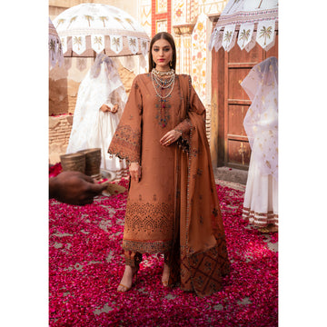 3 Piece Un-Stitched Embroidered Organza Lawn Collection - D-07 Manat