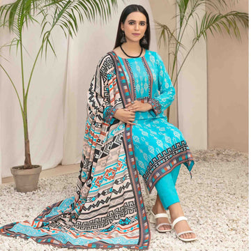 Tiyani Vol 01 | 3 Pcs Unstitched Printed Lawn By Tawakkal |D-3589