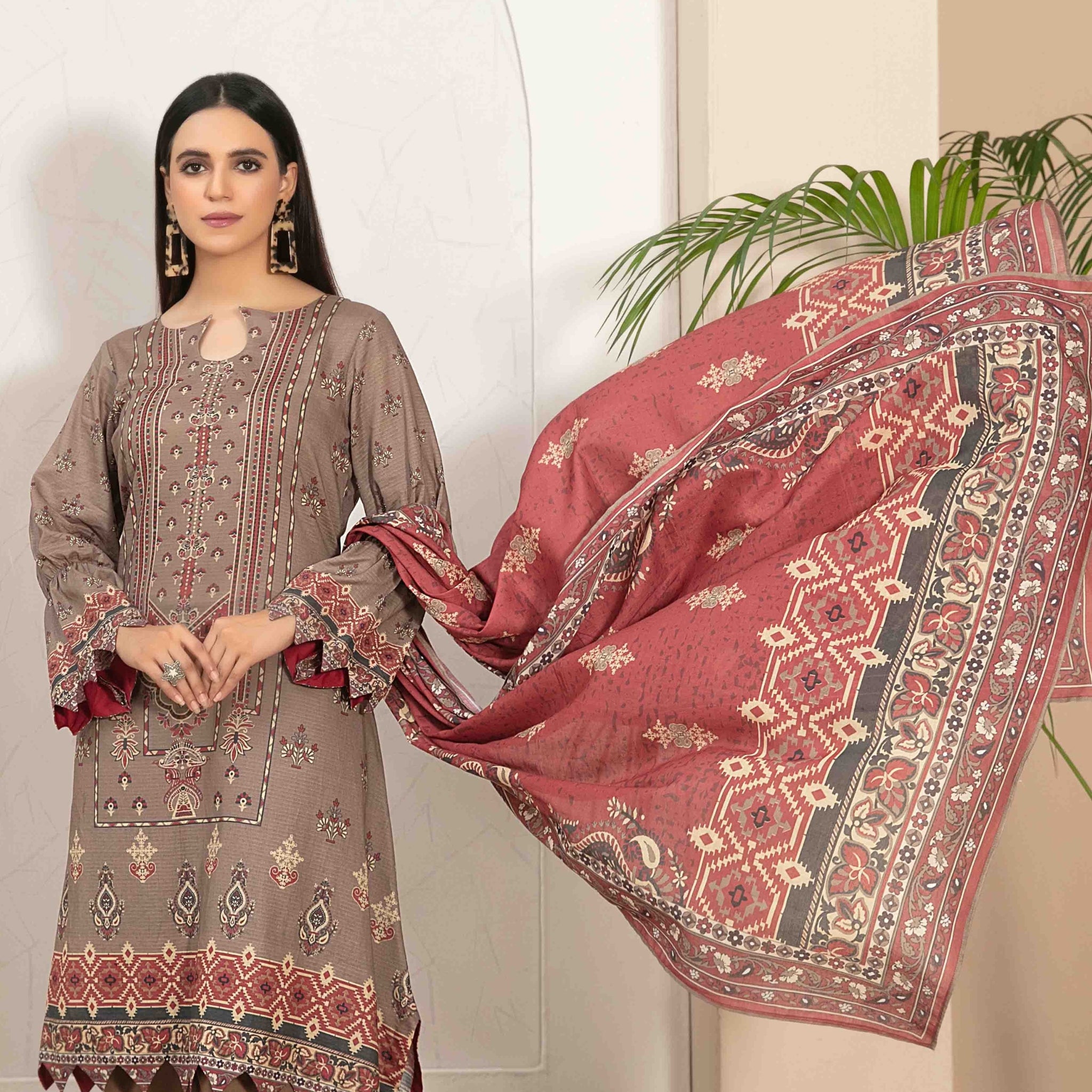 Tiyani Vol 01 | 3 Pcs Unstitched Printed Lawn By Tawakkal |D-3588