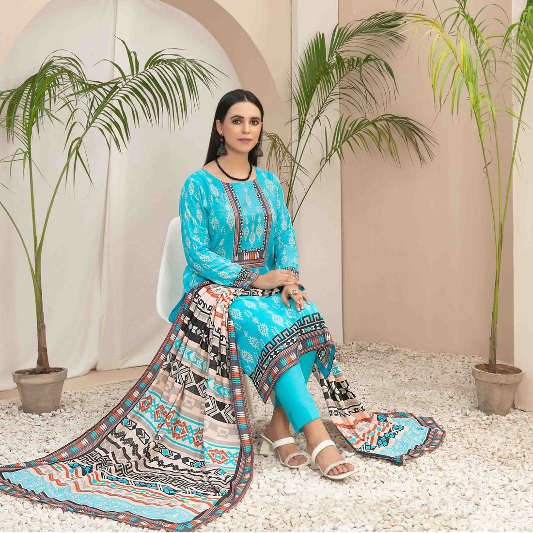 Tiyani Vol 01 | 3 Pcs Unstitched Printed Lawn By Tawakkal |D-3589