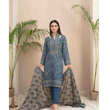 Tiyani Vol 01 | 3 Pcs Unstitched Printed Lawn By Tawakkal |D-3592