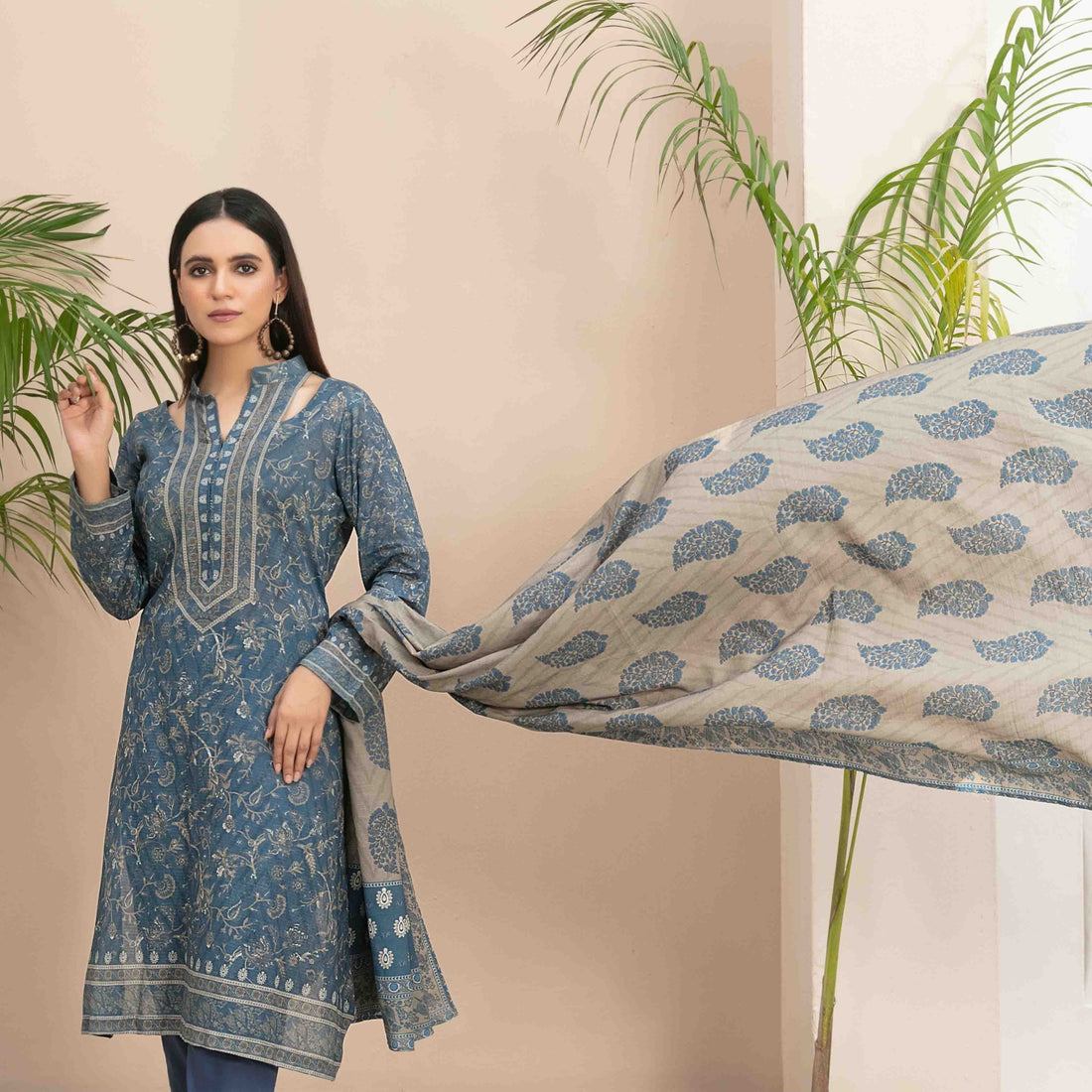 Tiyani Vol 01 | 3 Pcs Unstitched Printed Lawn By Tawakkal |D-3592