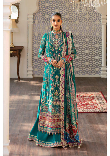 3 Piece Un-Stitched Chiffon Embroidered Organza With Viscose Embroidered Dupatta- D-07