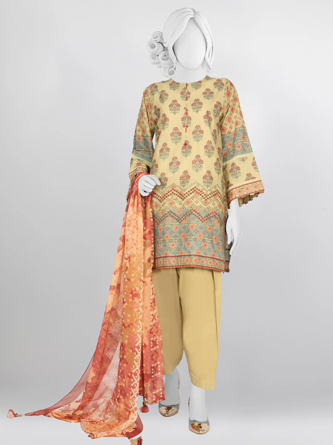 3 Piece Unstitched Lawn | PLU-24-1156