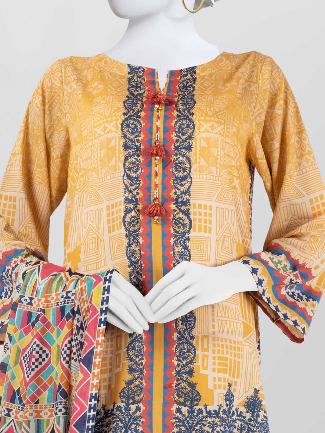 3 Piece Unstitched Lawn | PLU-24-1228