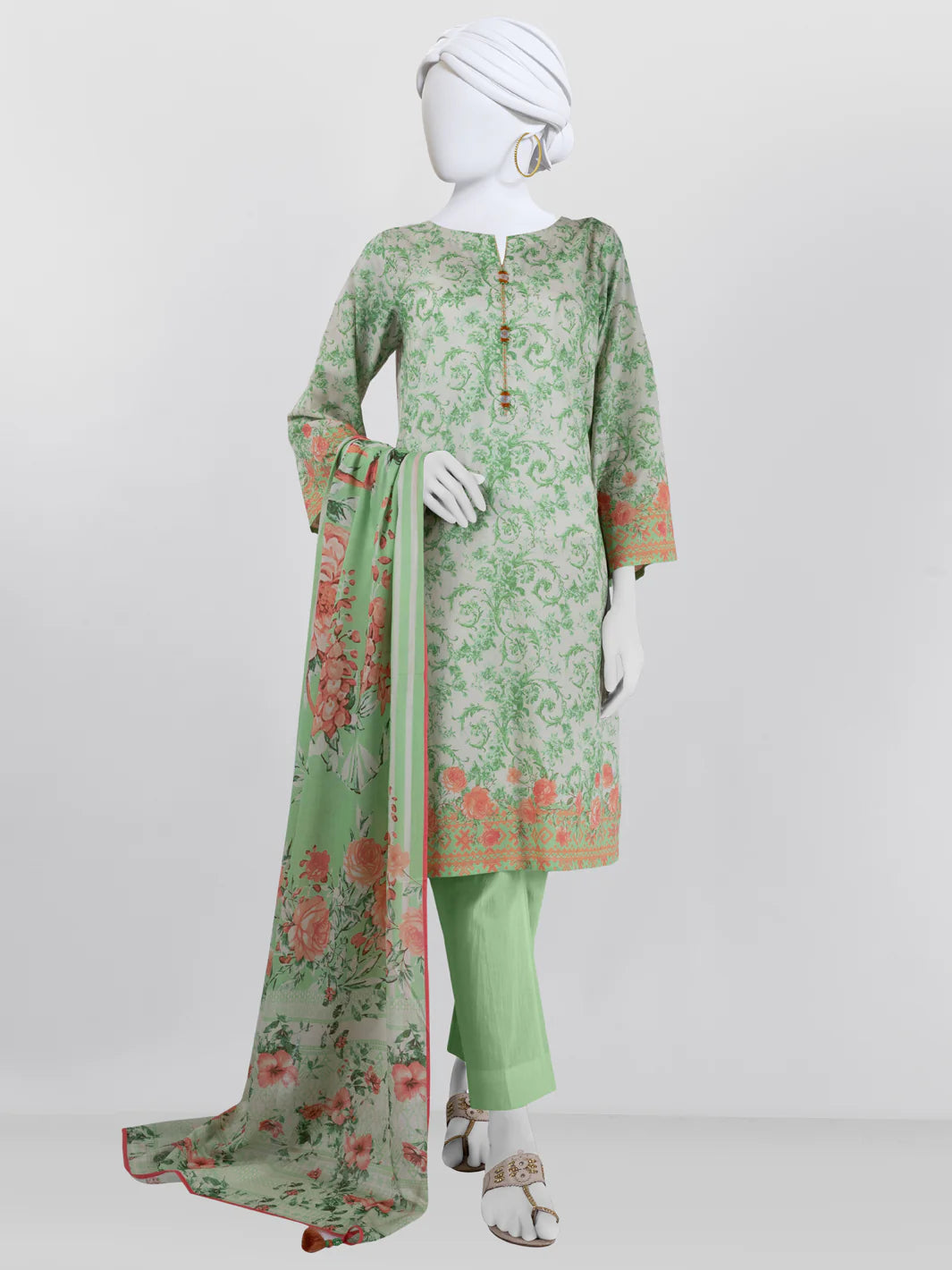 3 Piece Unstitched Lawn | PLU-24-1233