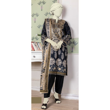 3 Piece Unstitched Embroidered Lawn | 1502 | Marlie