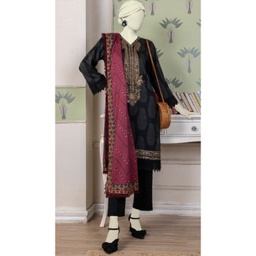 3 Piece Unstitched Embroidered Lawn | 1591 | Dagna