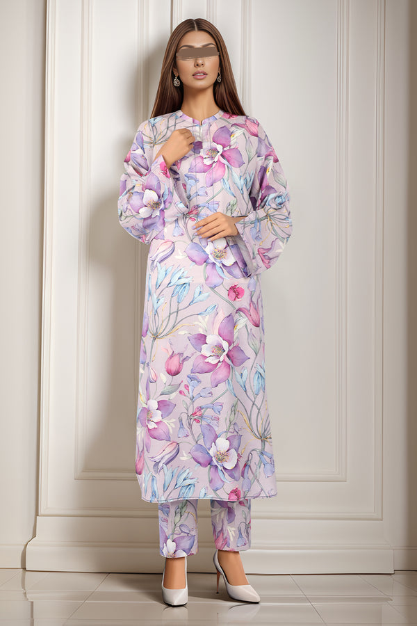 SAYA | Unstitched Printed Lawn | 2 Piece | 02B